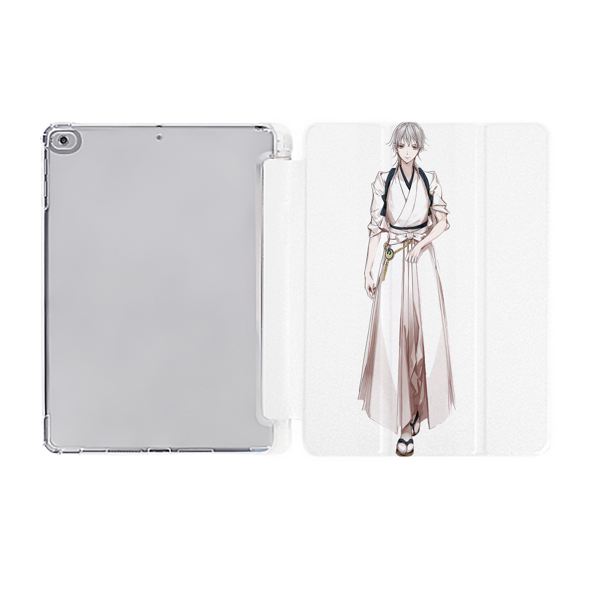 （画像用） 刀剣乱舞 Touken Ranbu IPad ケース ペン収納付き 三つ折りスタンド PUレザー×シリコン 対応機種9.5/10.5/10.9インチ